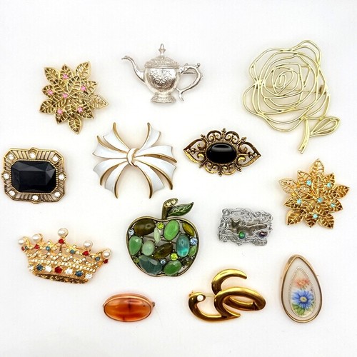 Lot vintage mcm brooches - vintage,